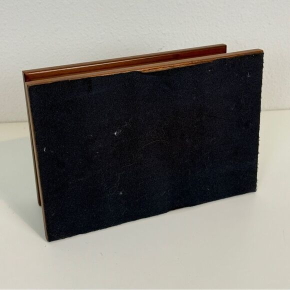 Walnut Rose Inlaid Wooden Trinket Box 9x6 - Picture 6 of 9